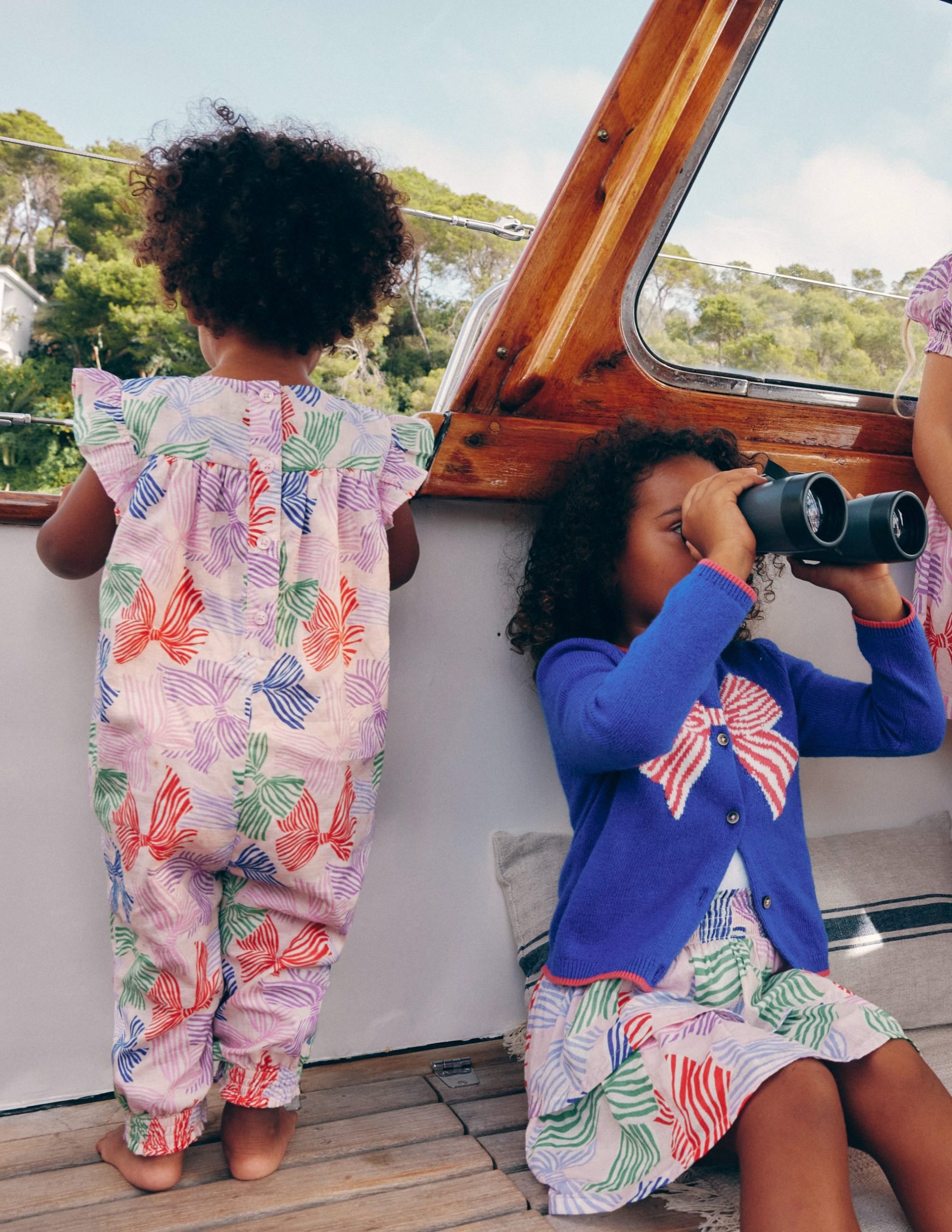 Ruffle Sleeve Romper-French Pink Bows