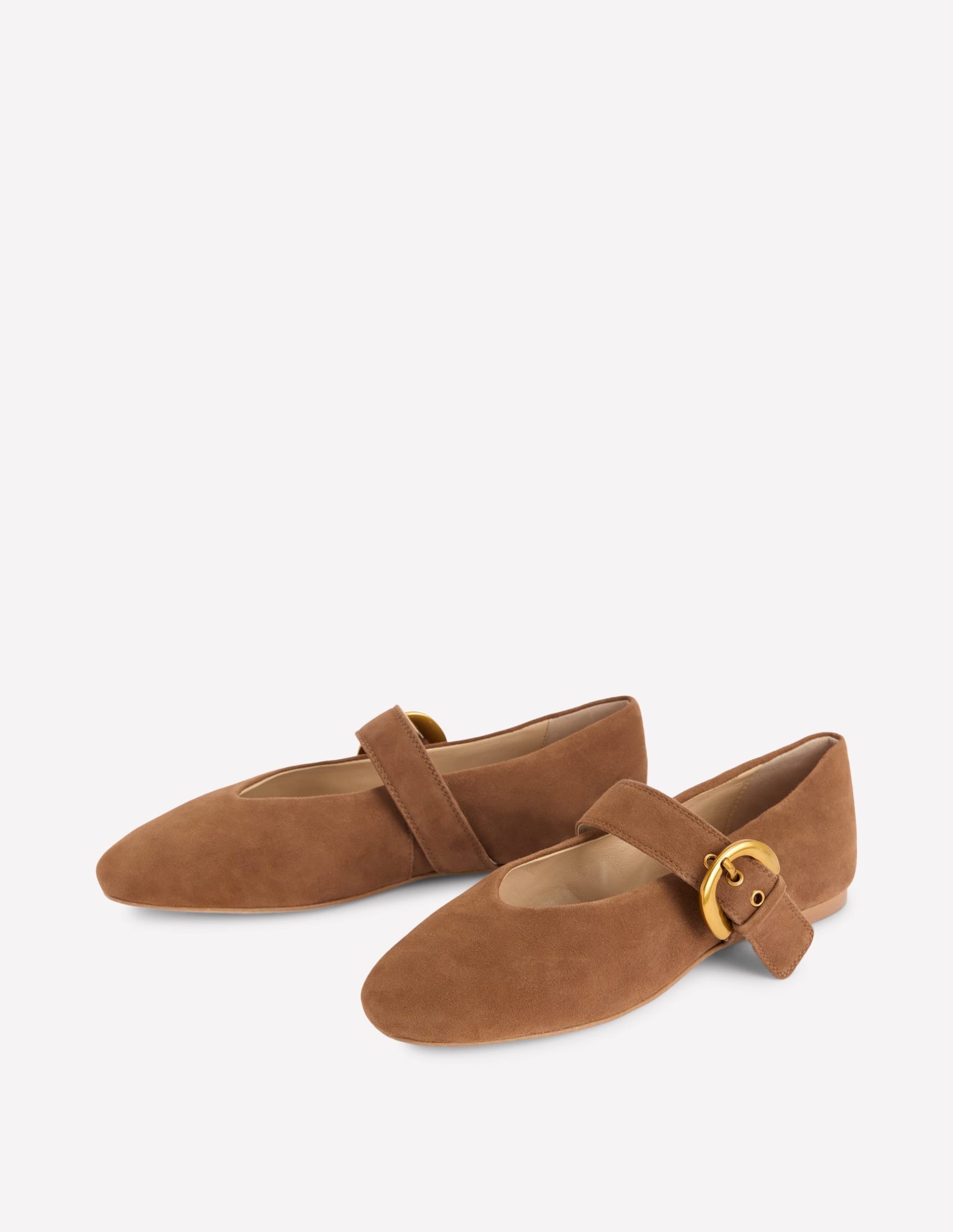 Kylie Flat Buckle Mary Jane-Raw Umber - Image 3