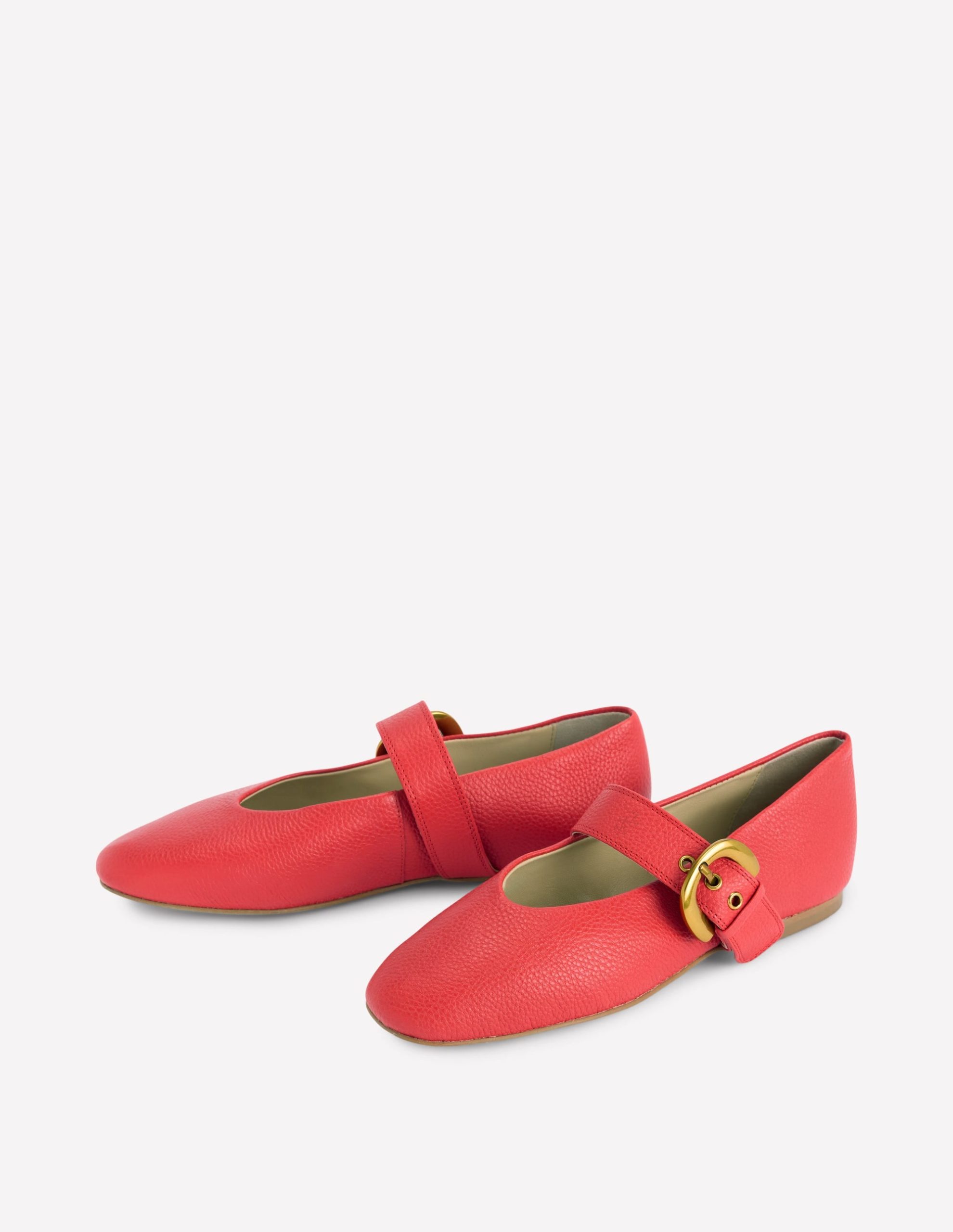 Kylie Flat Buckle Mary Jane-Post Box Red - Image 3