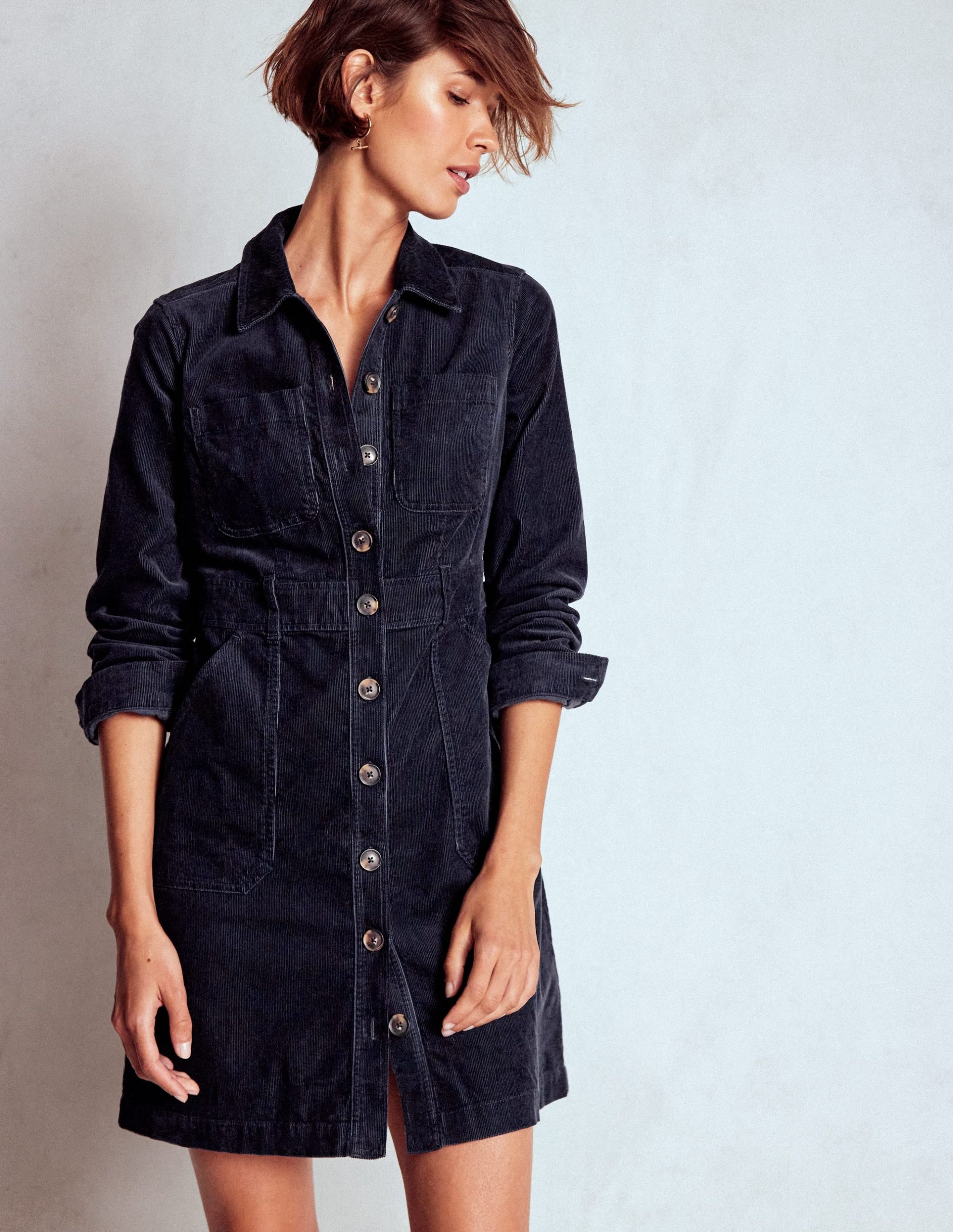 Amanda Cord Short Dress-Navy - Image 5