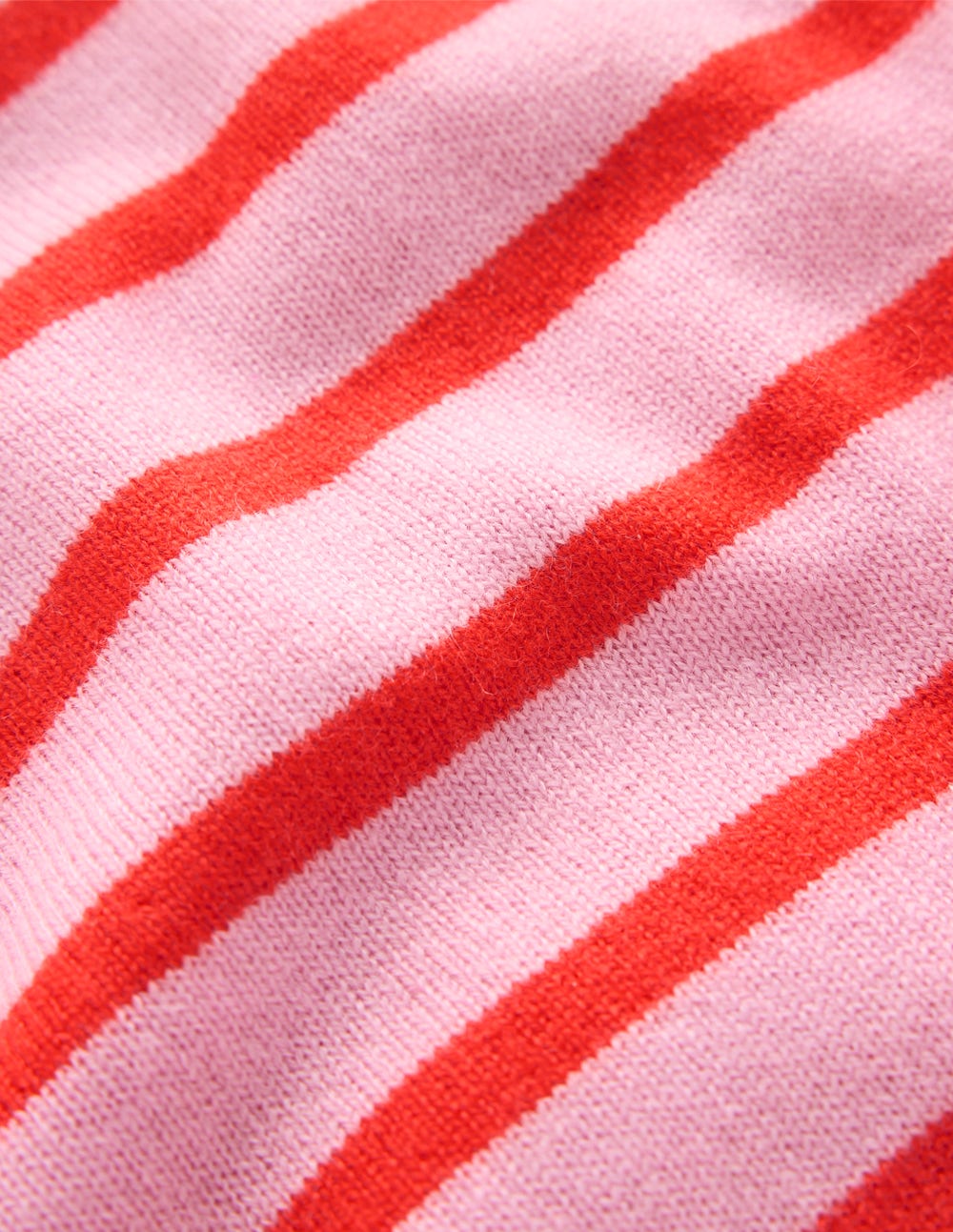 Eva Cashmere Crew Neck Sweater-Pink/ Orange Stripe - Image 6