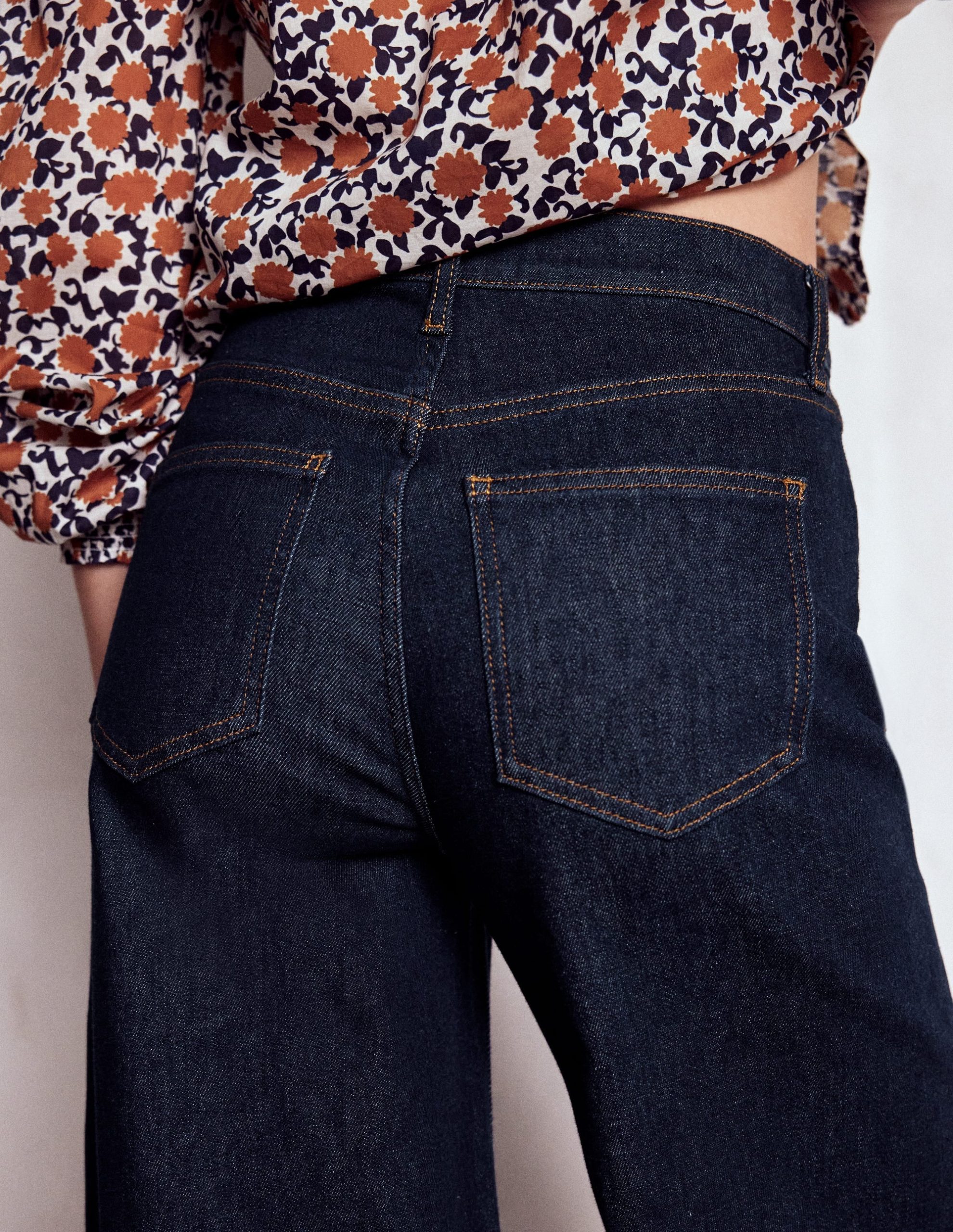 High Rise Wide Leg Jeans-Indigo Rinse - Image 2