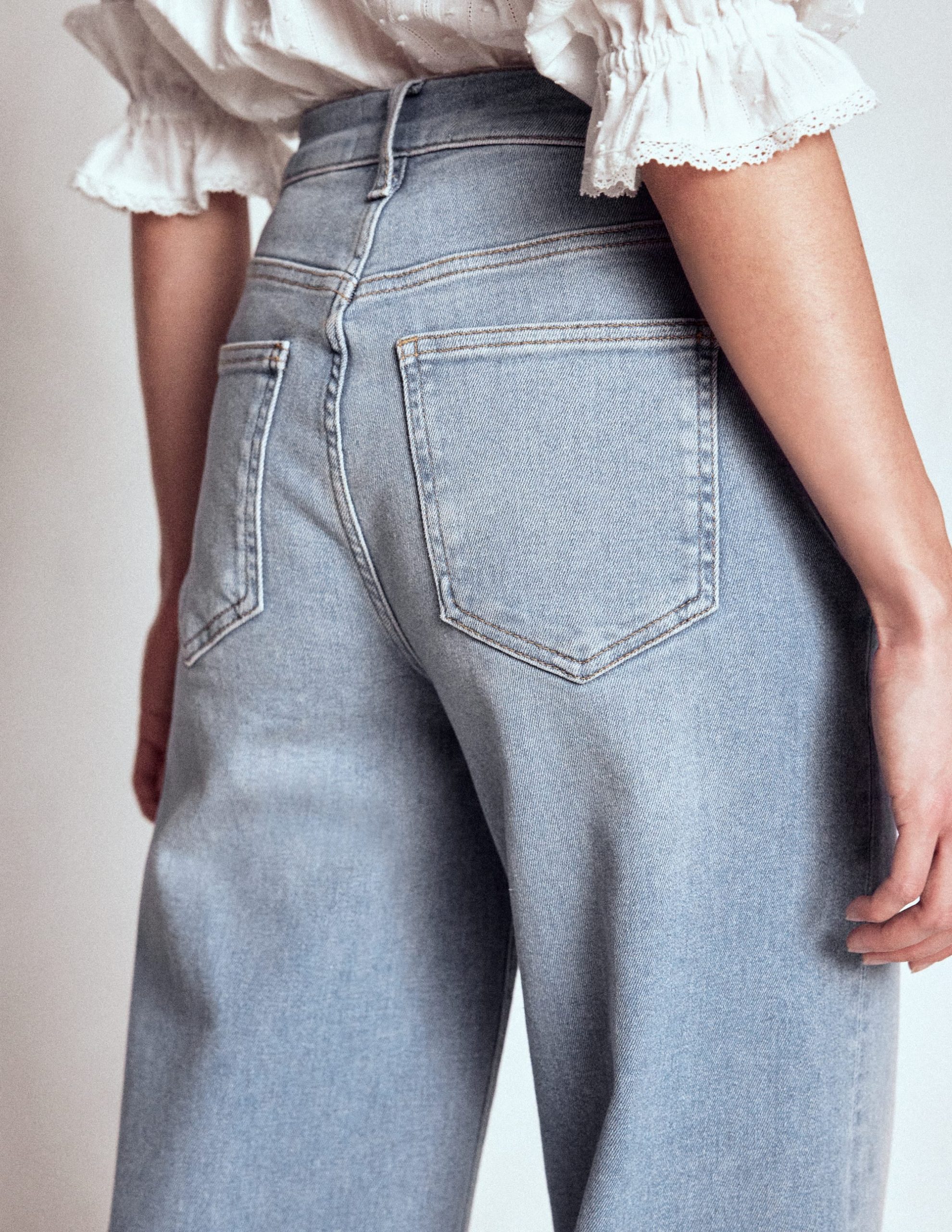 High Rise Wide Leg Jeans-Light Vintage - Image 2