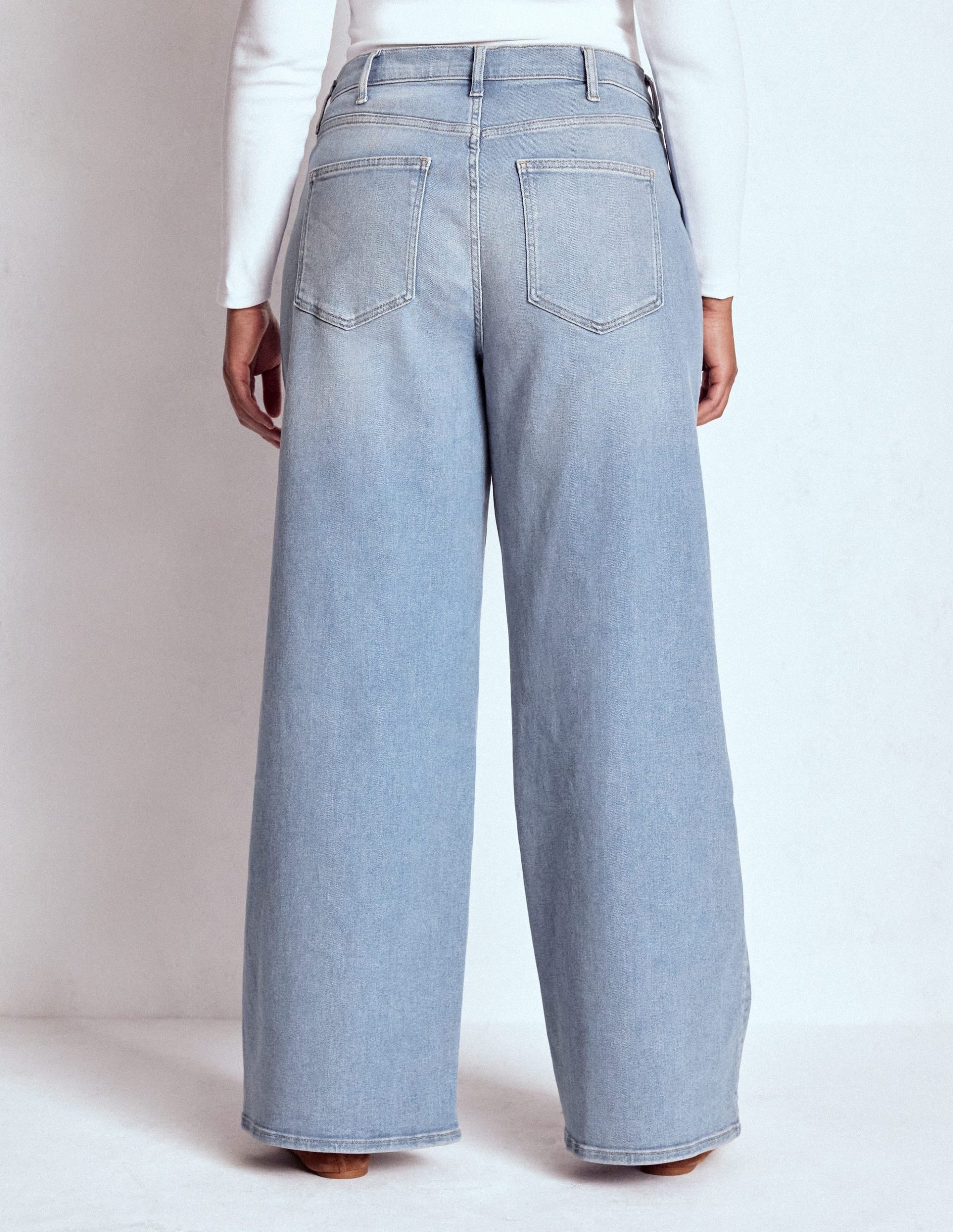 High Rise Wide Leg Jeans-Light Vintage - Image 11