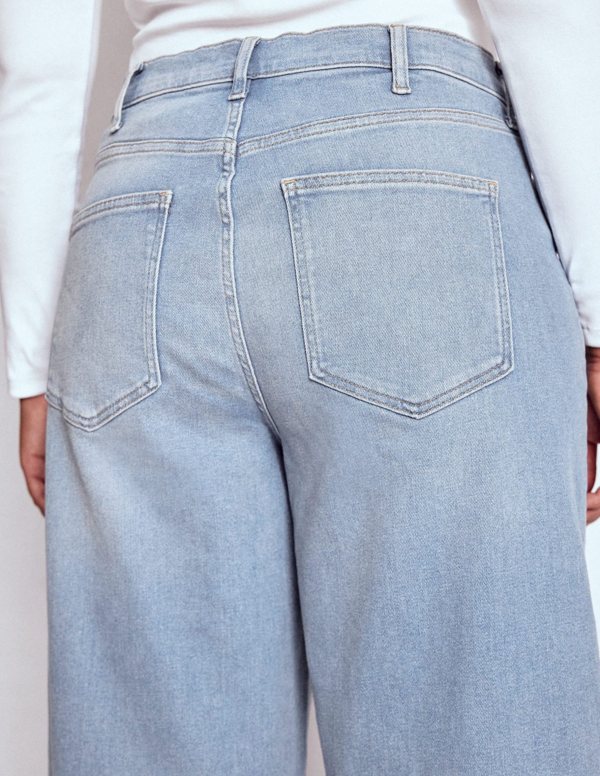 High Rise Wide Leg Jeans-Light Vintage - Image 12