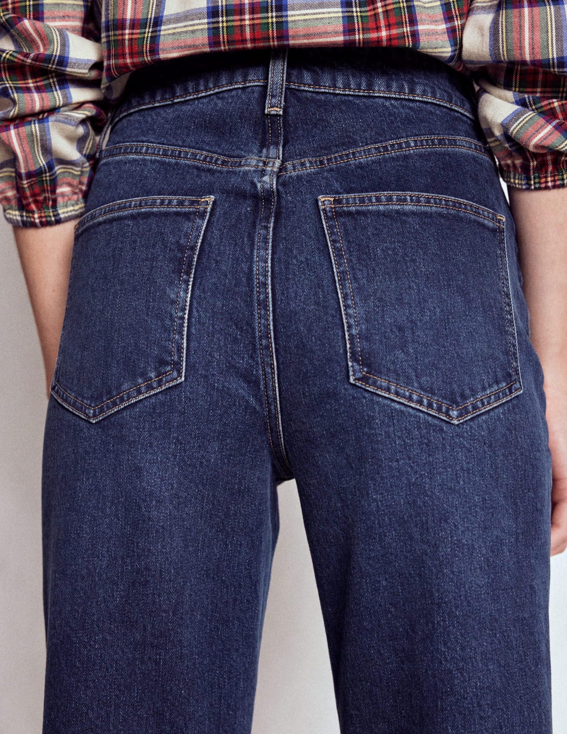 Mid Rise Straight Leg Jeans-Dark Vintage - Image 2