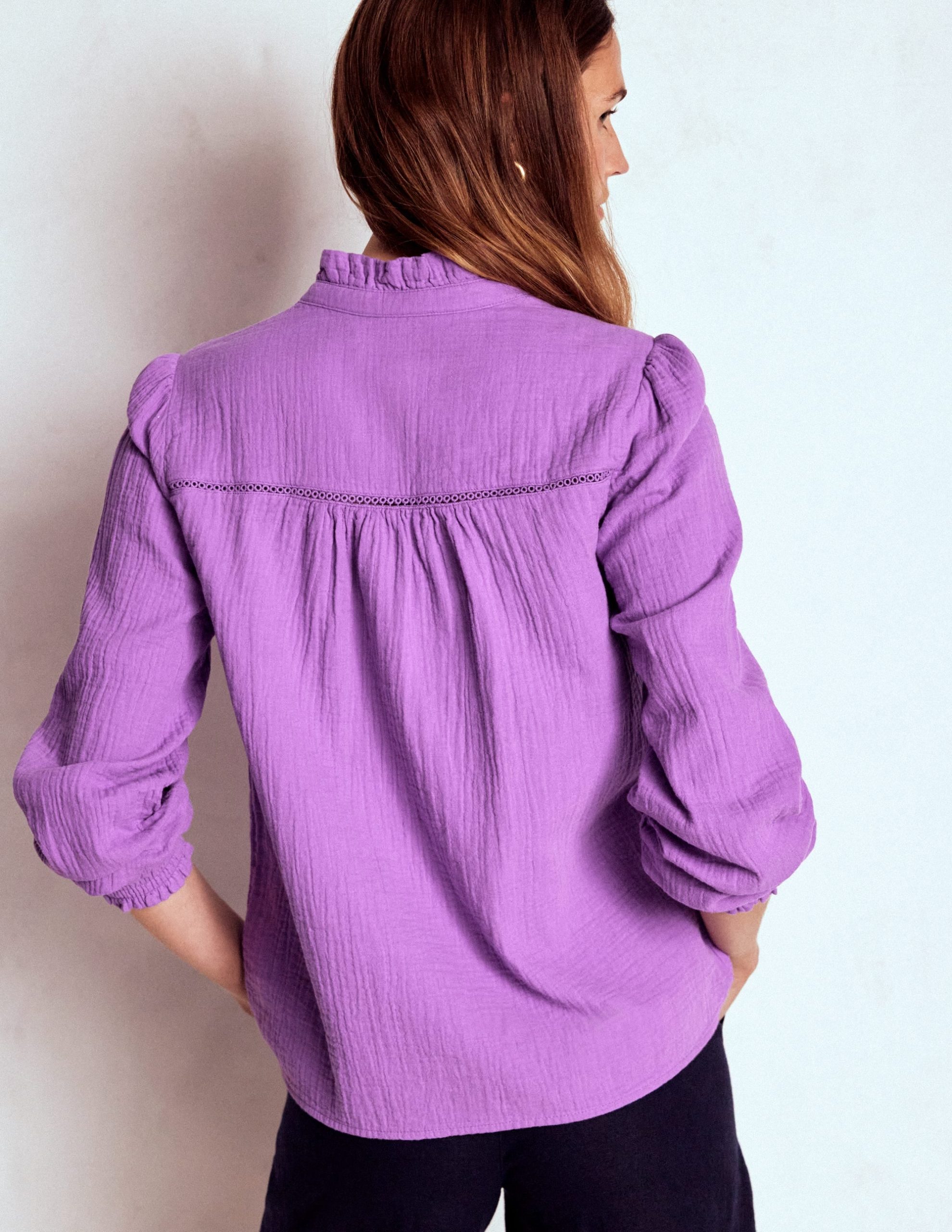 Helena Double Cloth Top-Amethyst Purple - Image 3