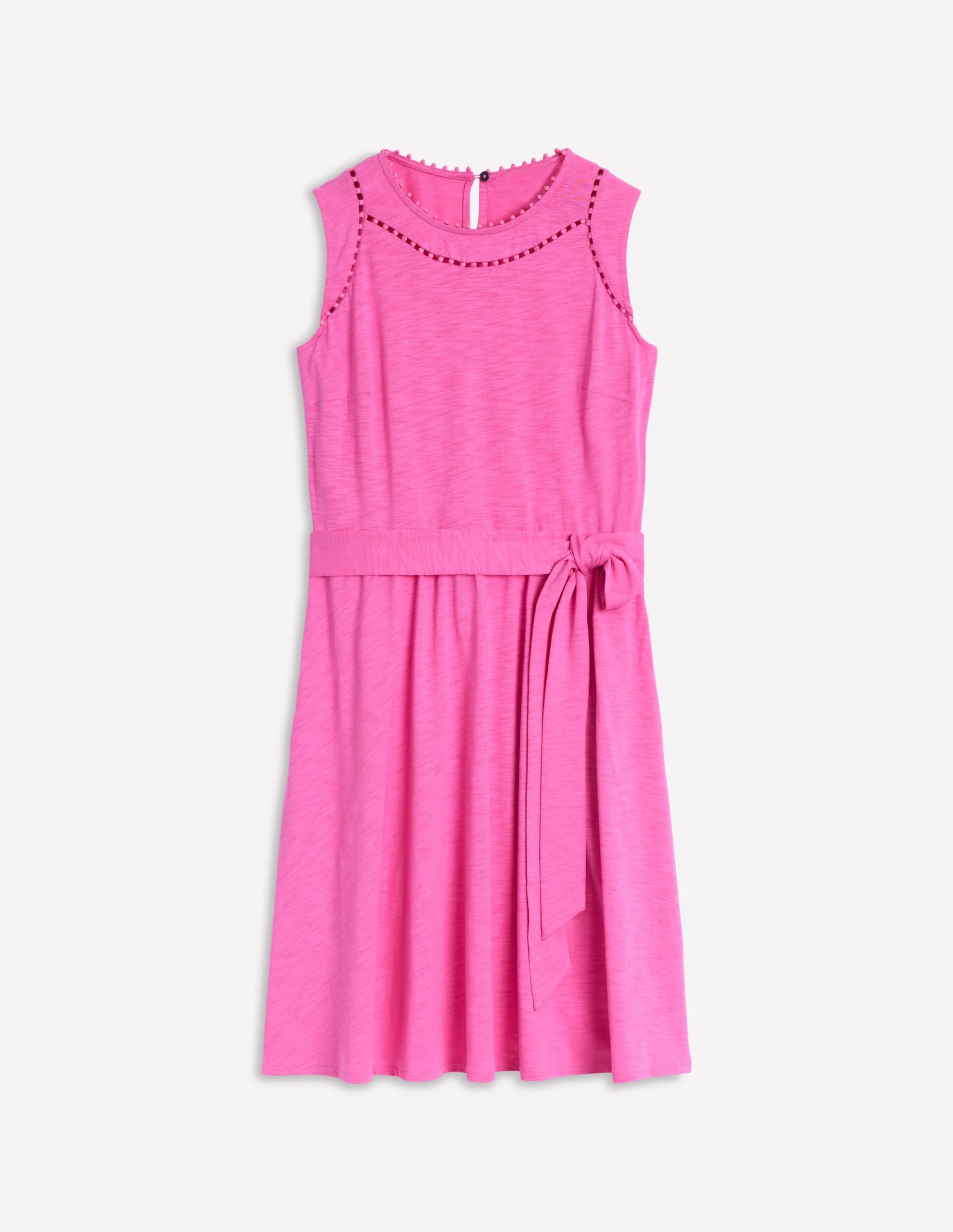 Mila Trim Short Jersey Dress-Tickled Pink - Image 5
