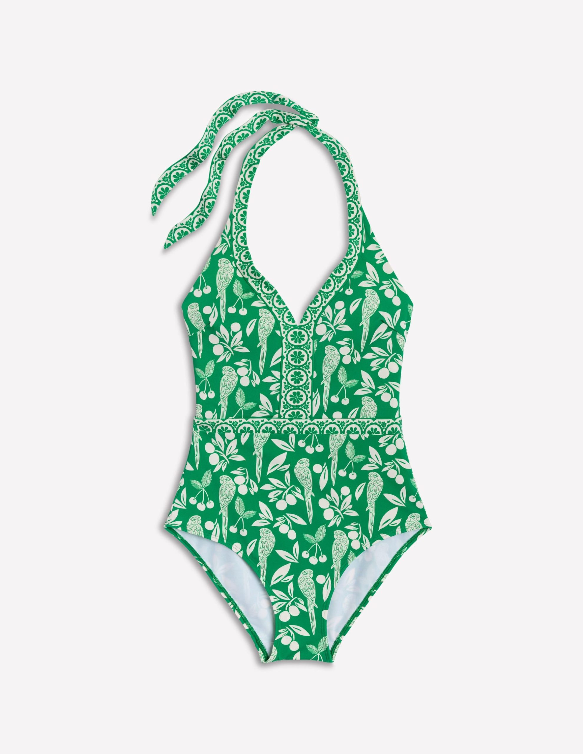 Ios V Panel Swimsuit-Rich Emerald. Ornate Tropics - Image 5