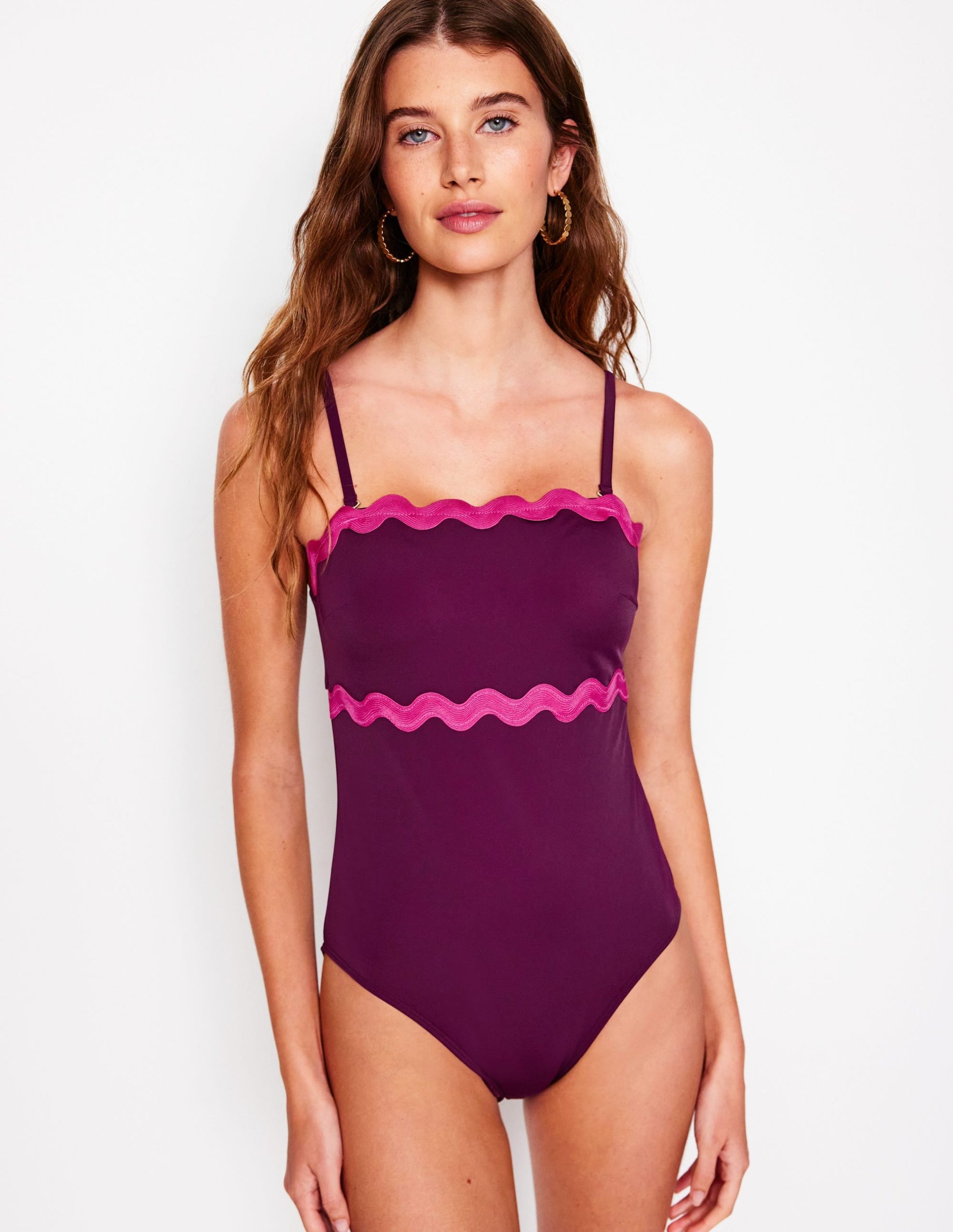 Giant Rik Rak Swimsuit-Chocberry. Jewel - Image 3