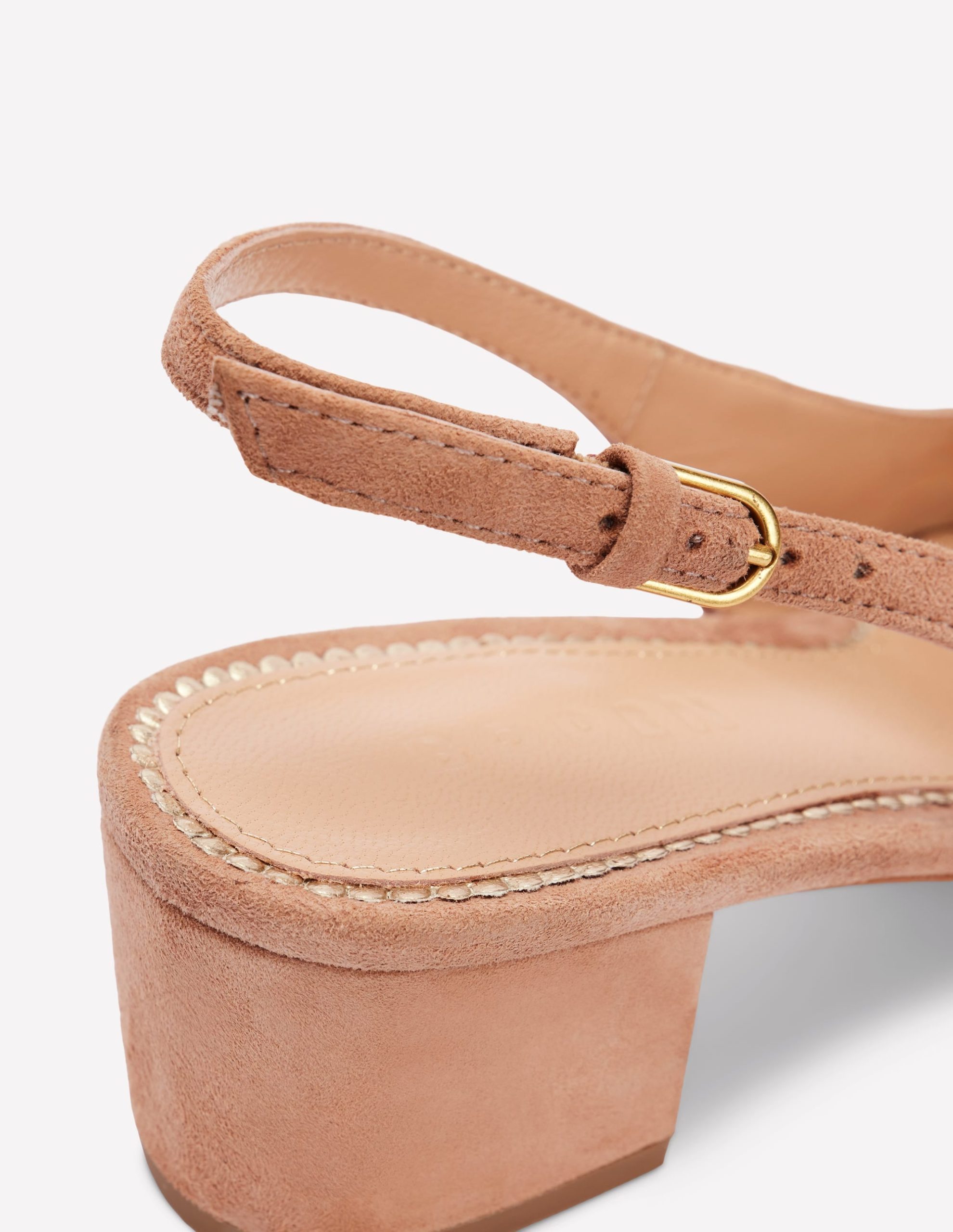 Ailsa Block Heel Slingbacks-Latte Suede - Image 4