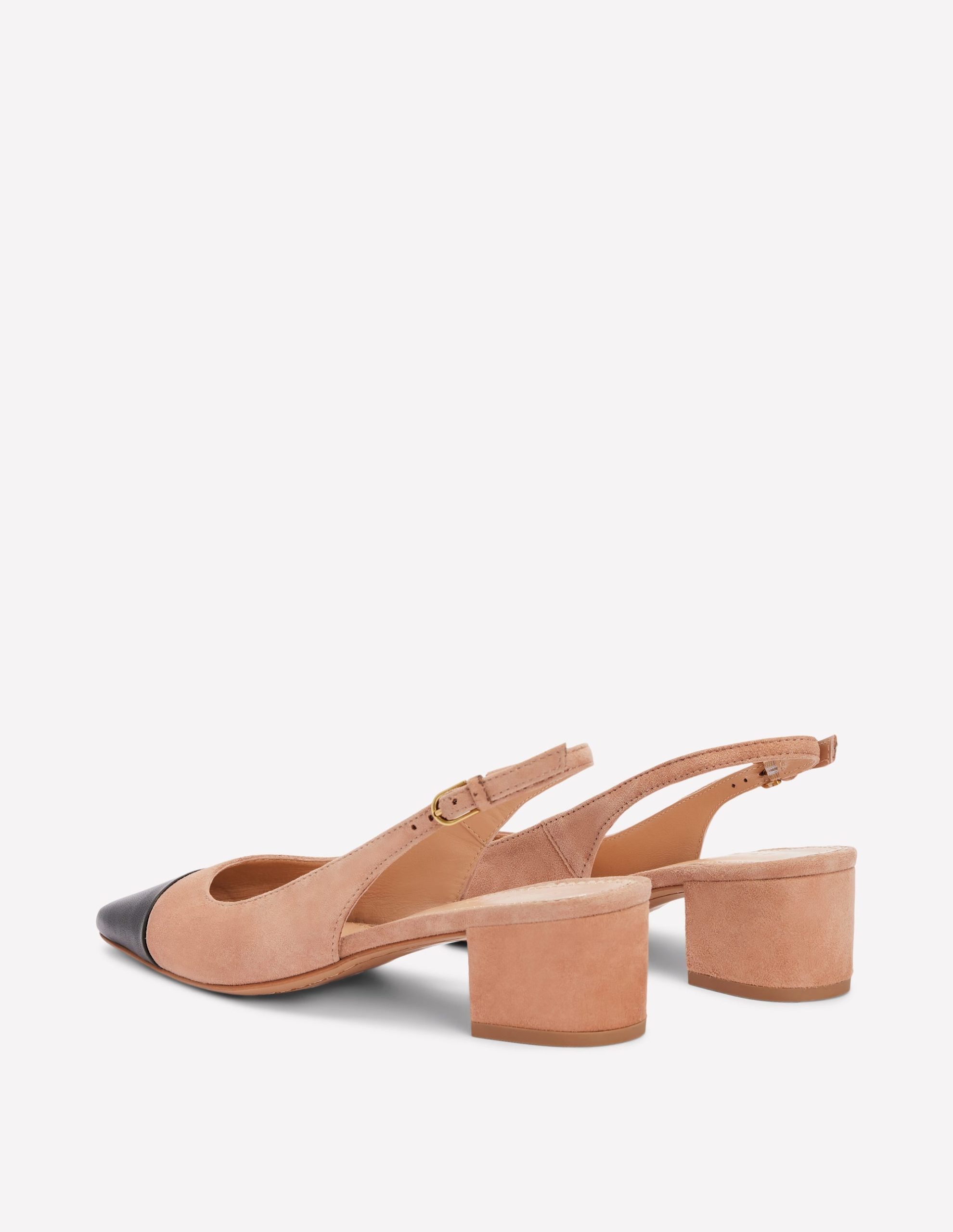 Ailsa Block Heel Slingbacks-Latte Suede - Image 5
