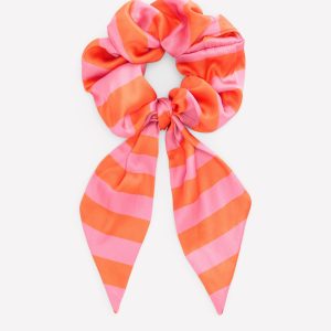 Scarf Scrunchie-Pink/Orange Stripe