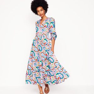 Violet Midi Dress-Multi. Meadow Paisley