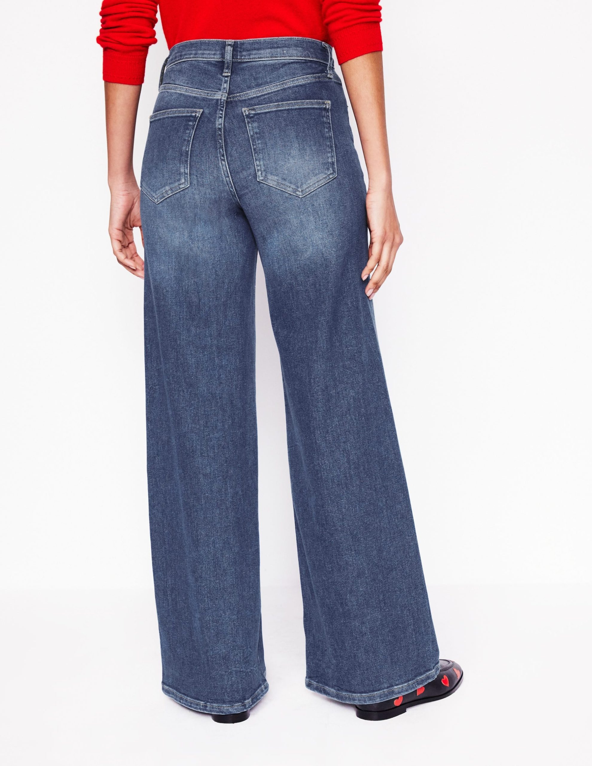High Rise Wide Leg Jeans-Mid Vintage - Image 4