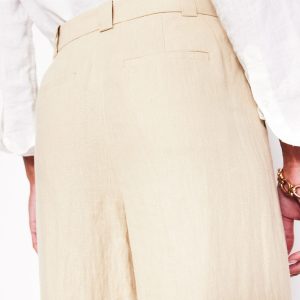 Westbourne Linen Pants-Oatmeal