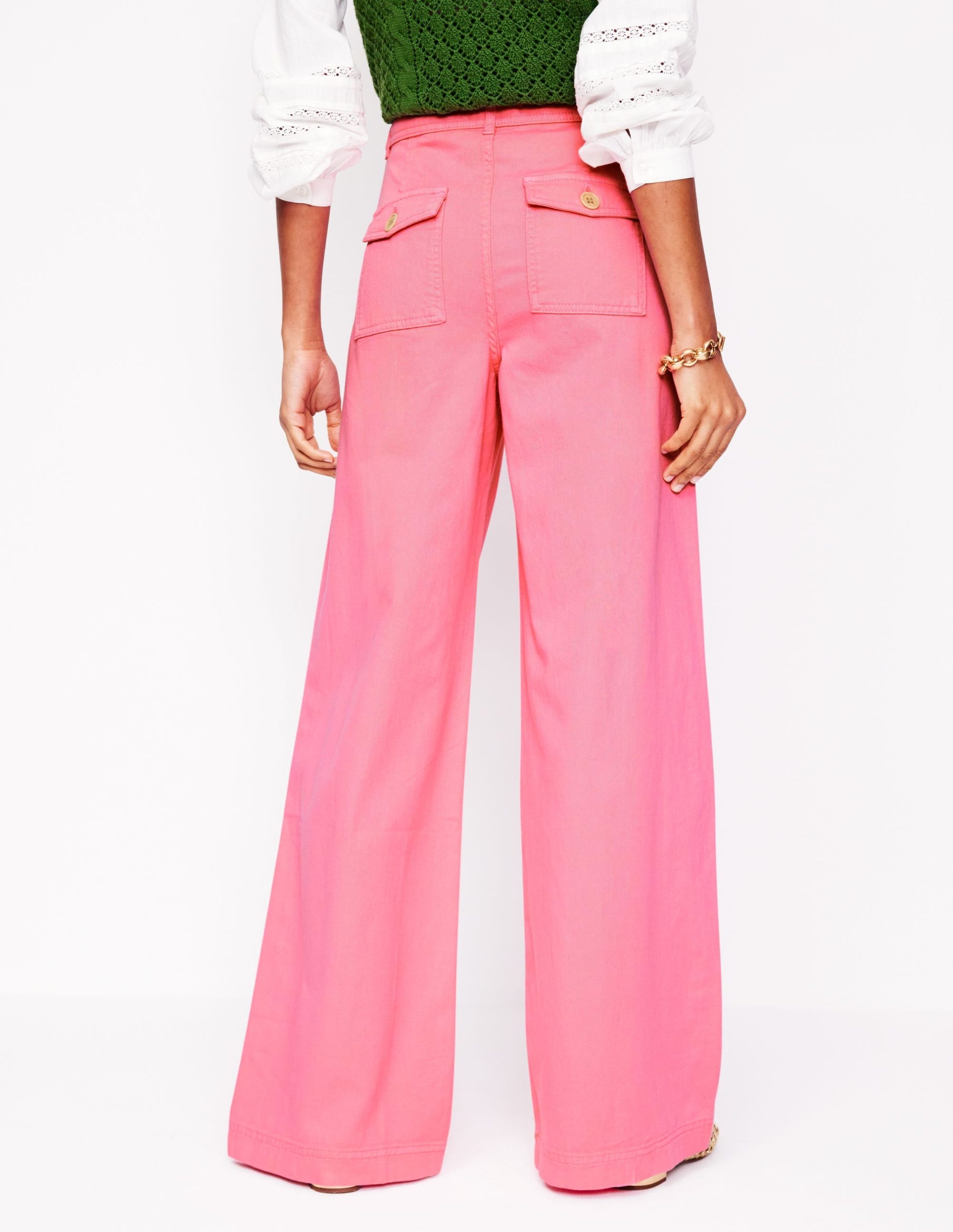 Brompton Wide Leg Pants-Pink Rose - Image 4