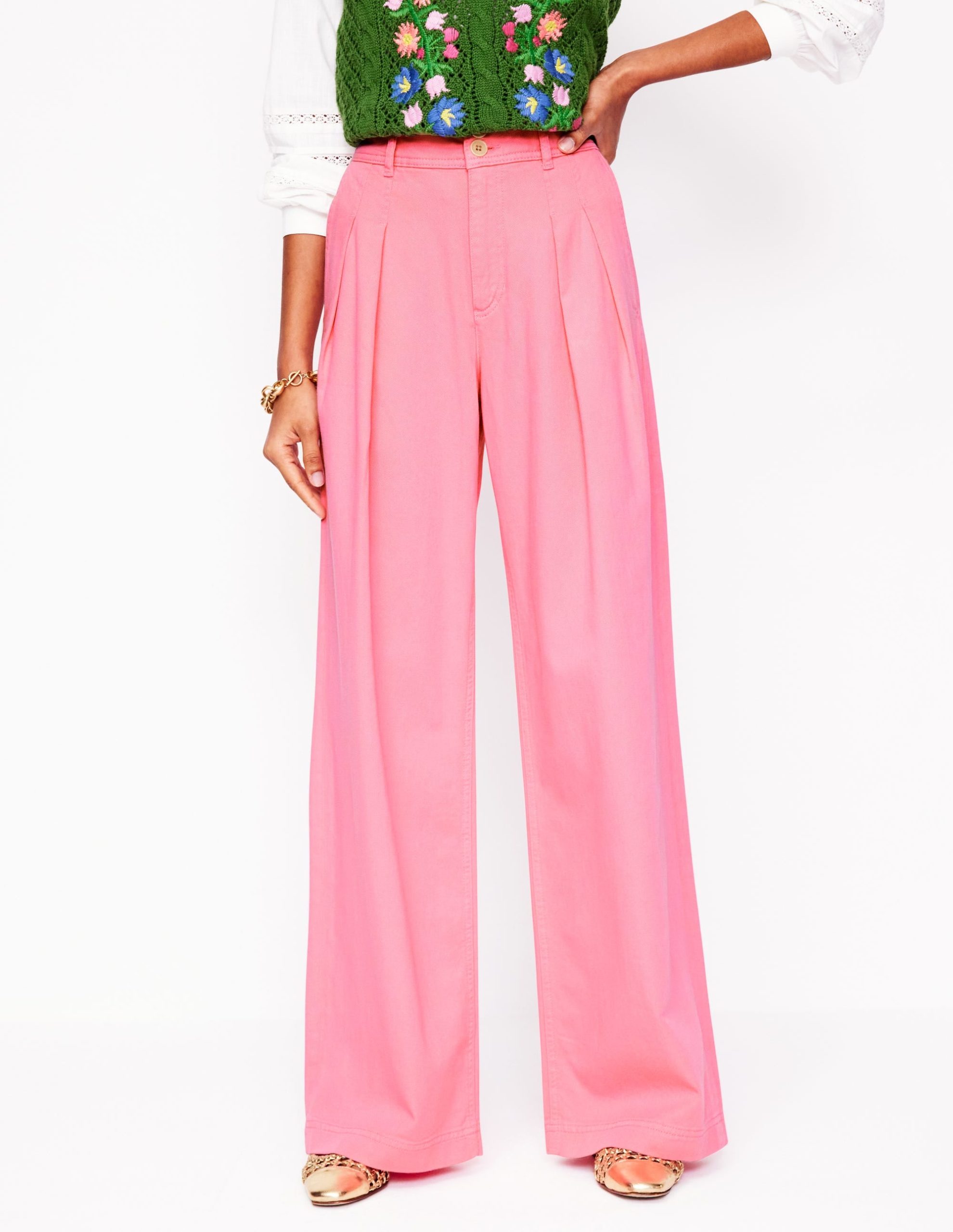 Brompton Wide Leg Pants-Pink Rose - Image 5