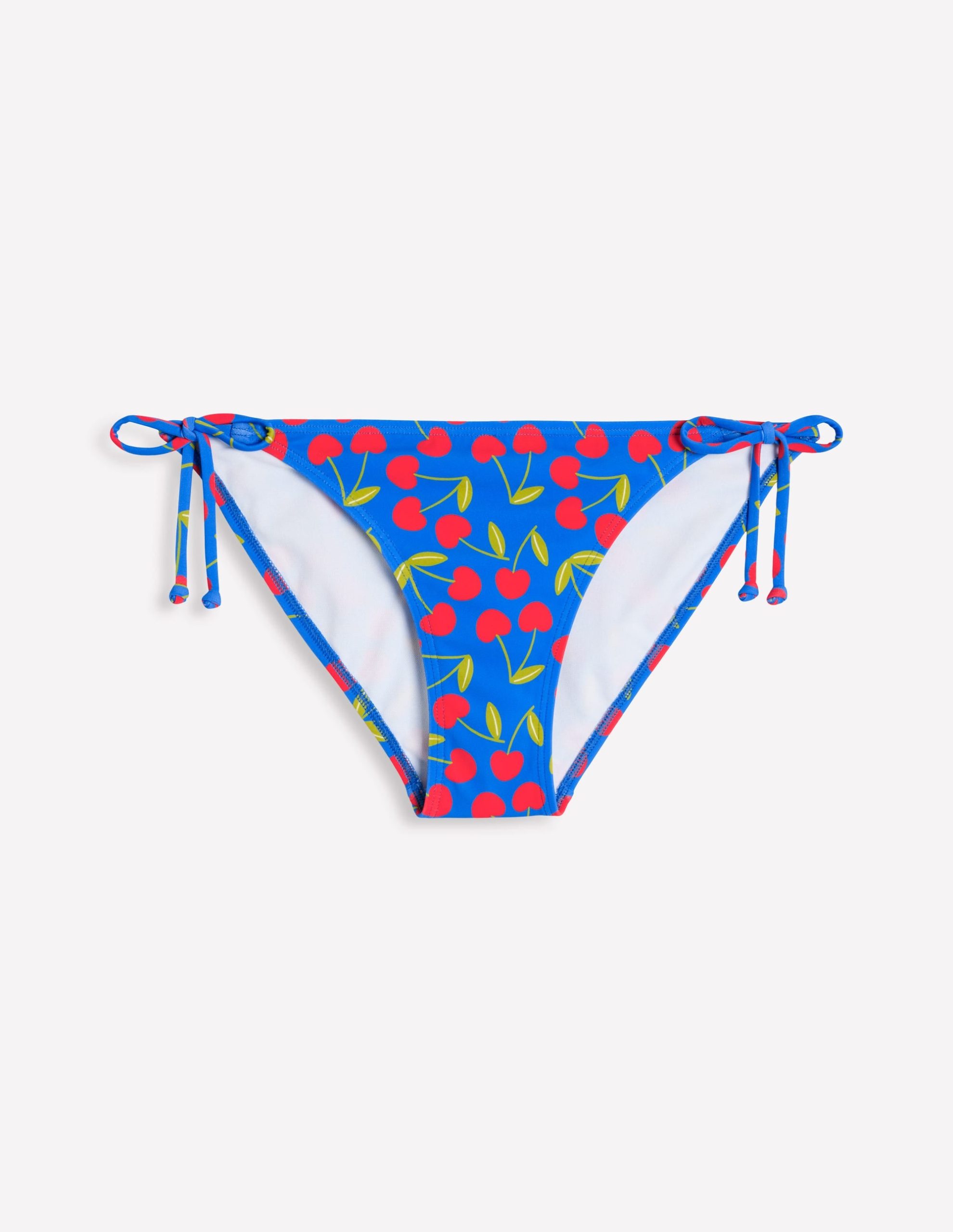 Symi String Bikini Bottoms-Gallery Blue. Cherry Scatter - Image 5