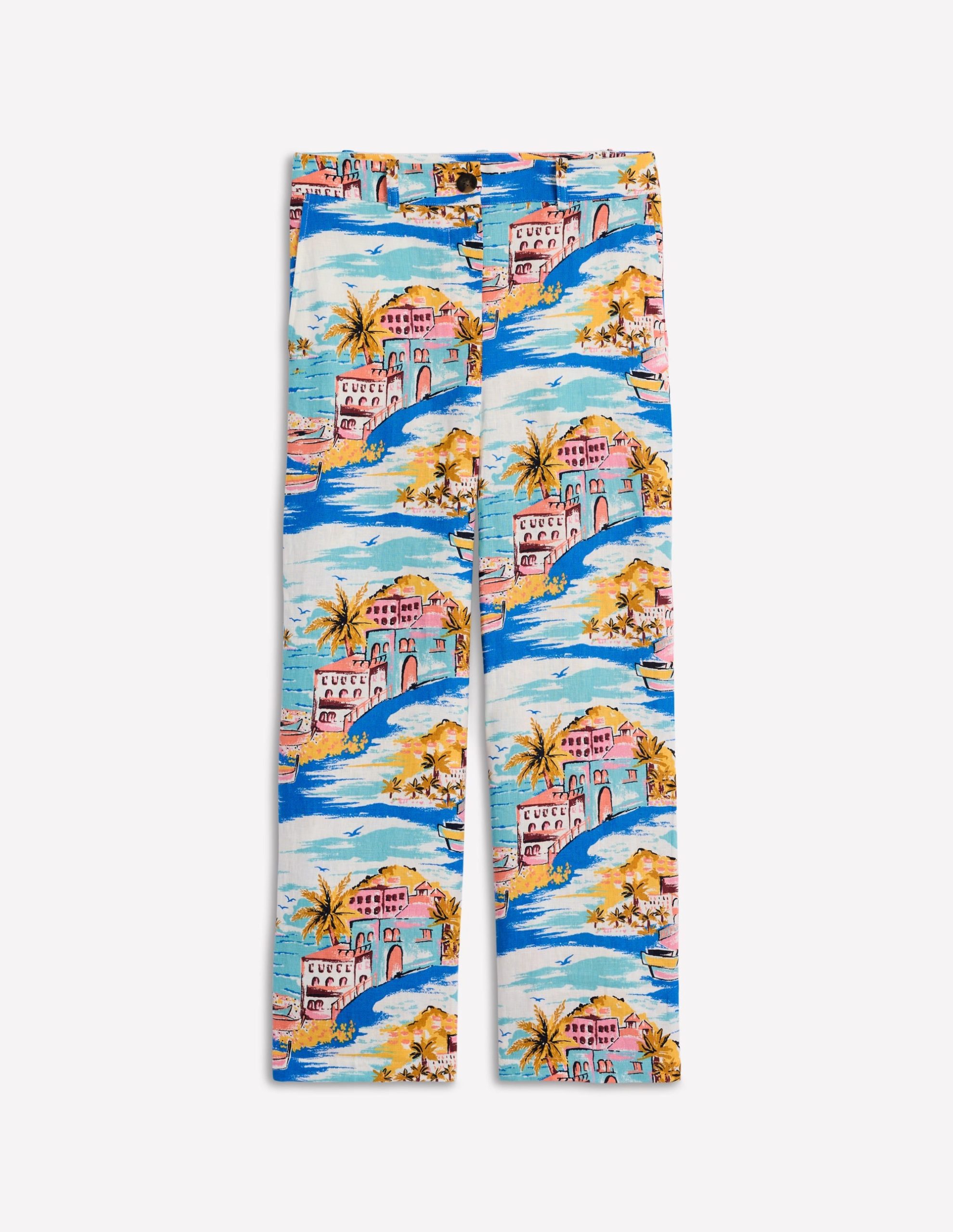 Westbourne Crop Linen Pants-Multi. Paradise Bay - Image 6