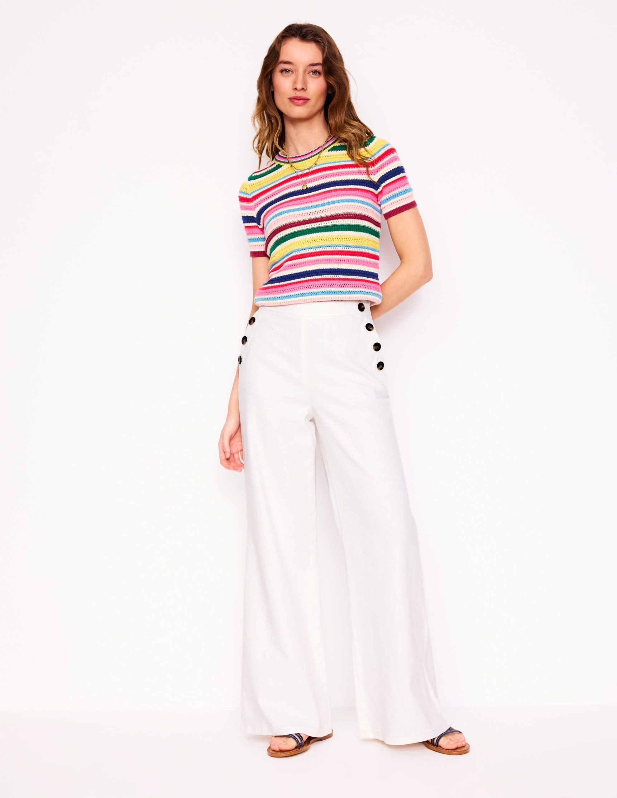 Greenwich Sailor Pants-White