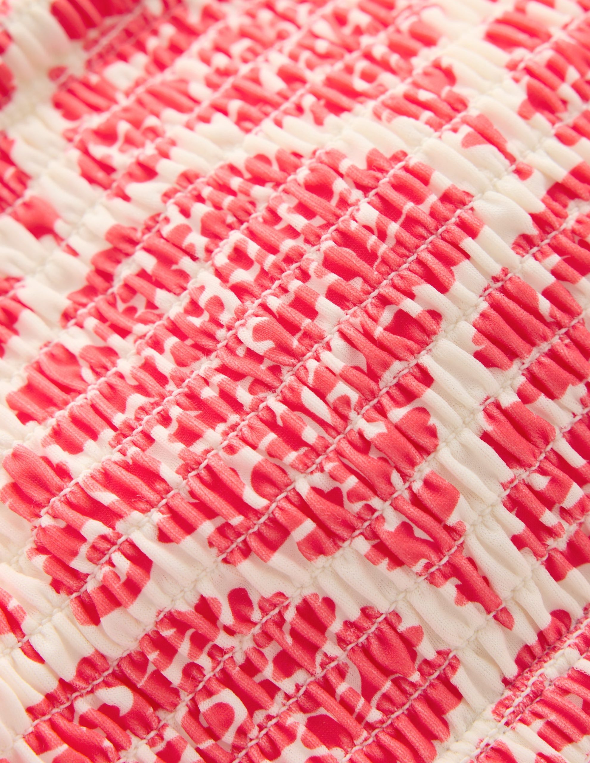 Milos Smocked Bikini Top-Jam Red. Blossomy - Image 9