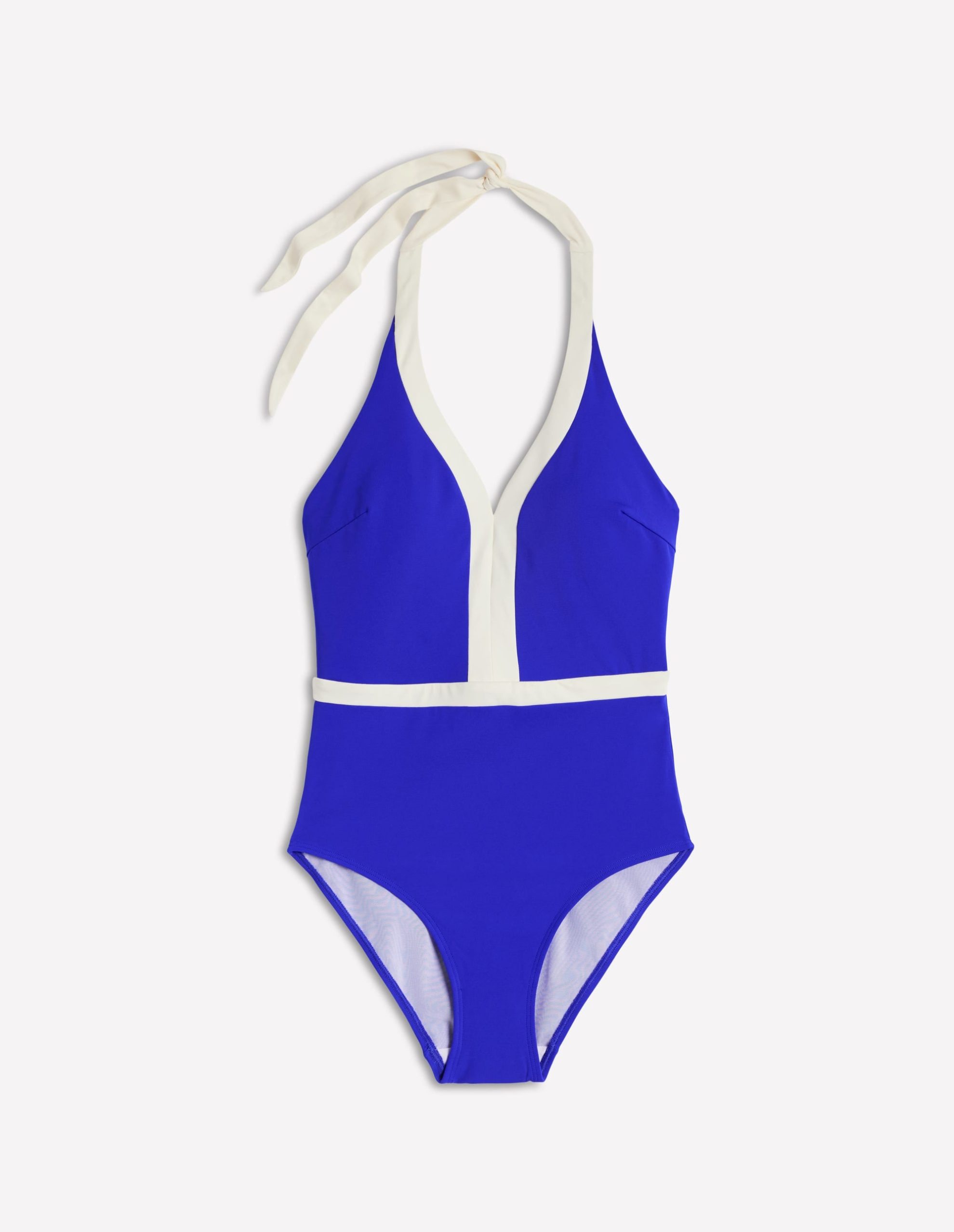 Ios V Panel Swimsuit-Cobalt Blue/Ivory - Image 7