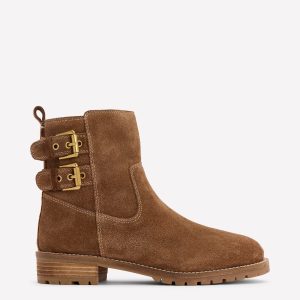 Buckle Ankle Boots-Tan