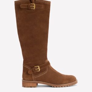 Buckle Knee High Boots-Coconut
