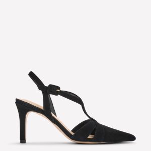 Point Interlocked Heels-Black