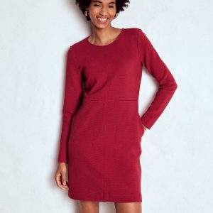 Cornelia Ottoman Dress-Red Liquorice