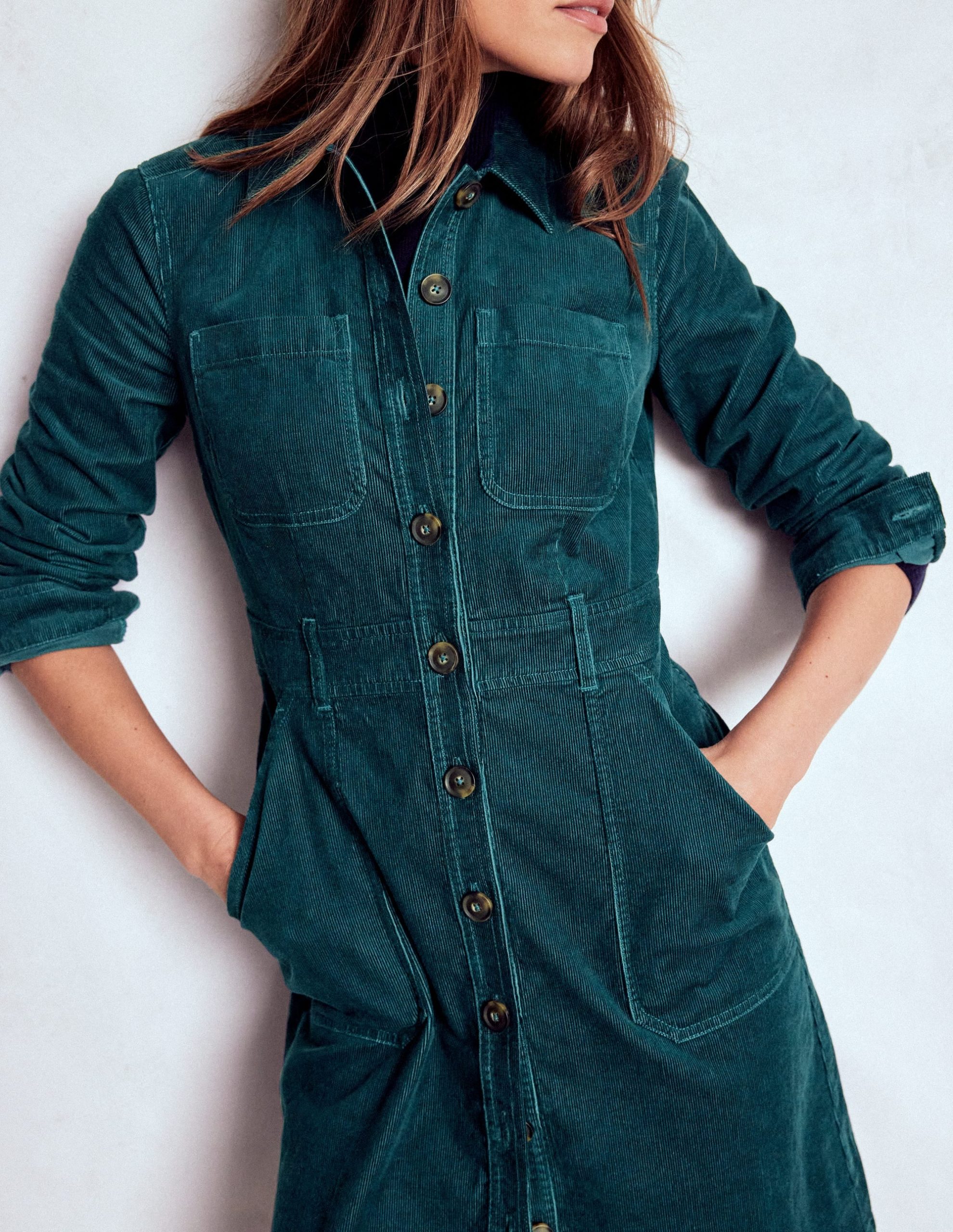 Amanda Cord Short Dress-Midnight Teal - Image 2