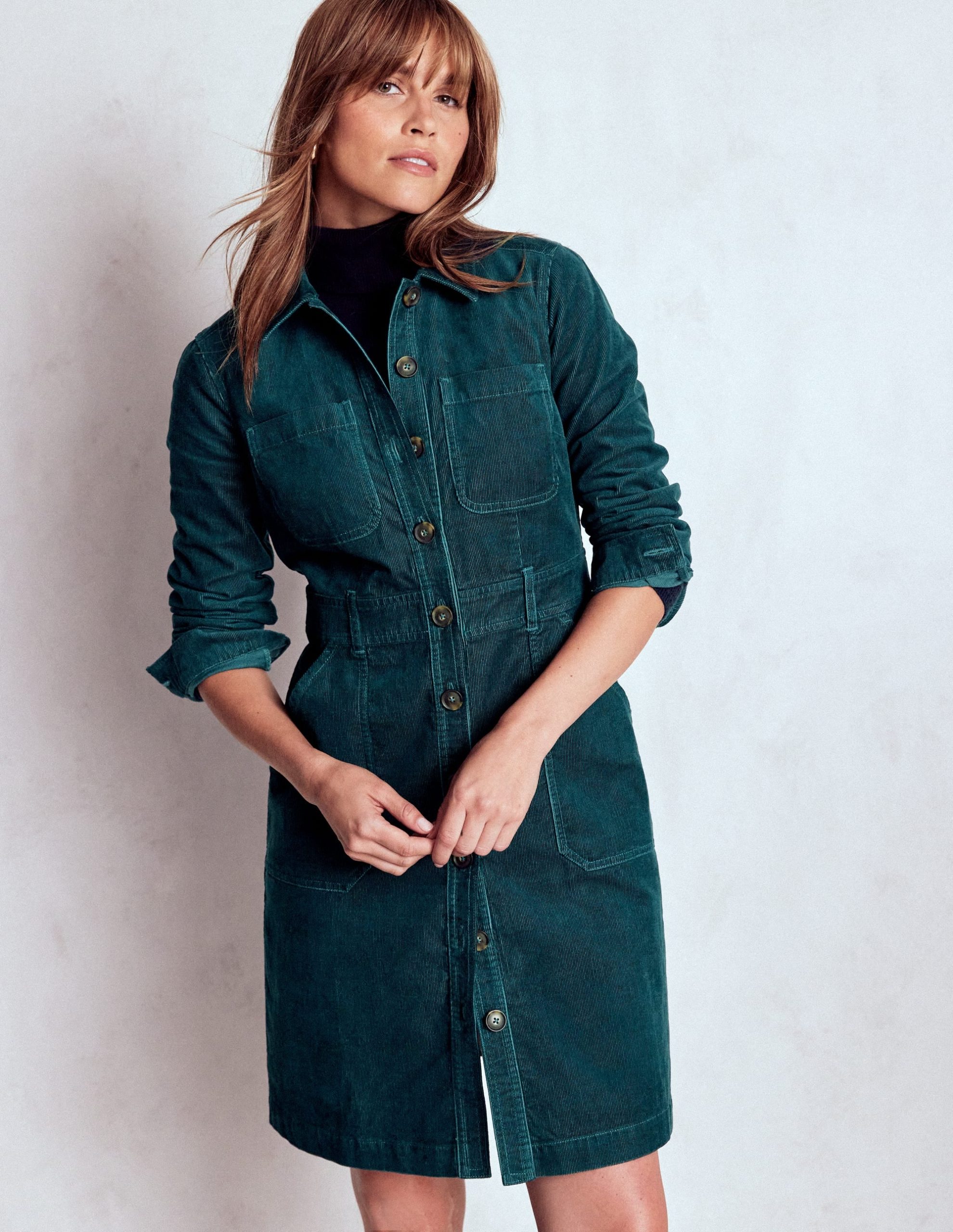 Amanda Cord Short Dress-Midnight Teal - Image 4