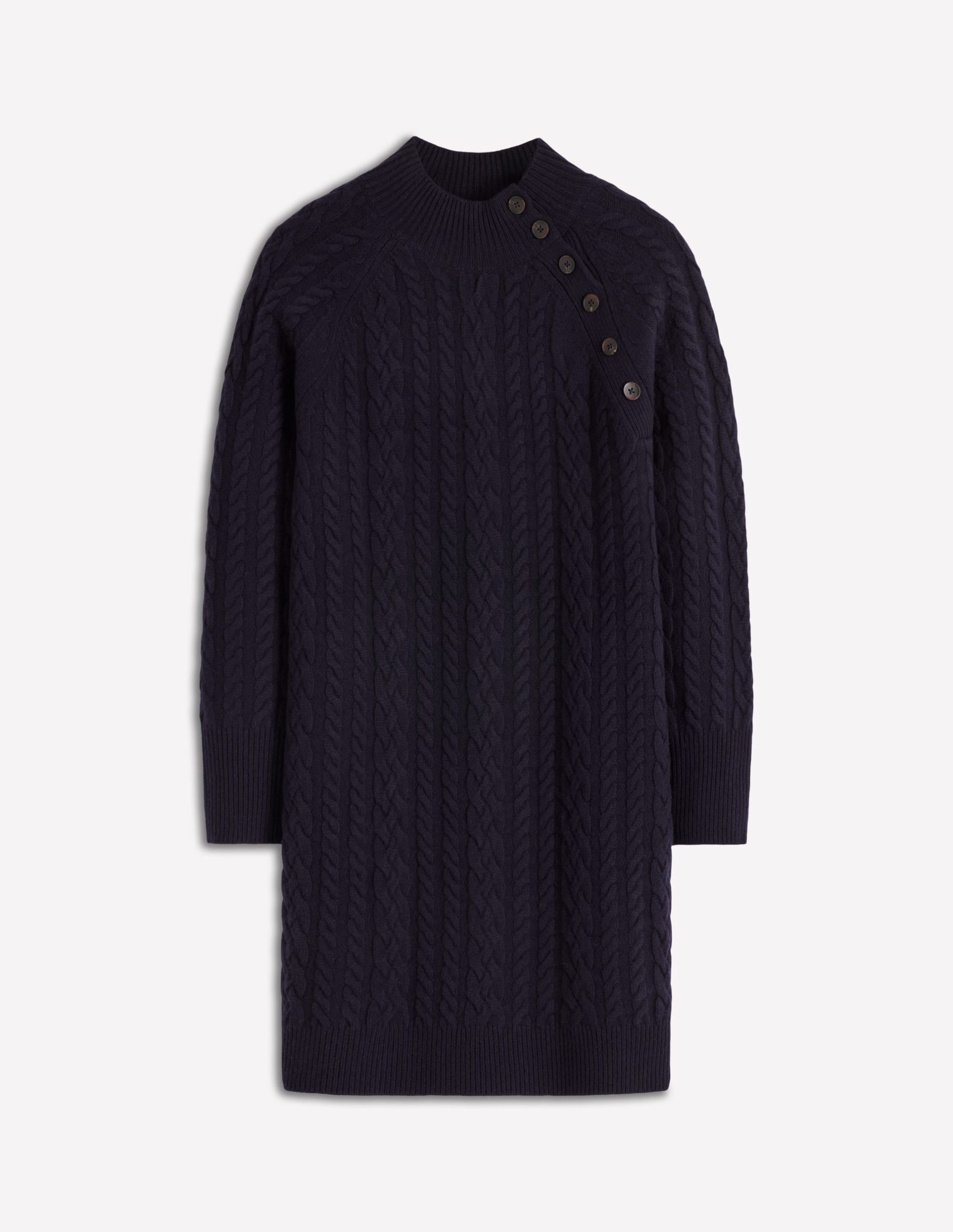 Amara Short Cable Dress-Navy - Image 5