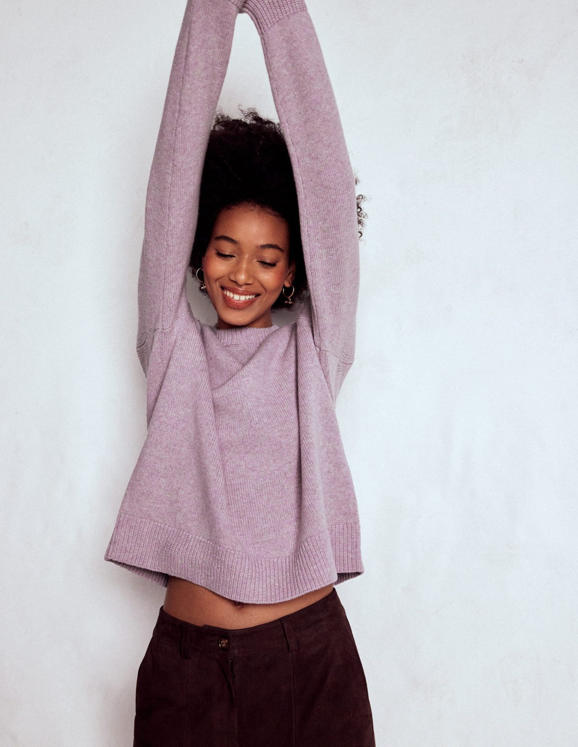 Marion Merino Sweater-Chalky Violet