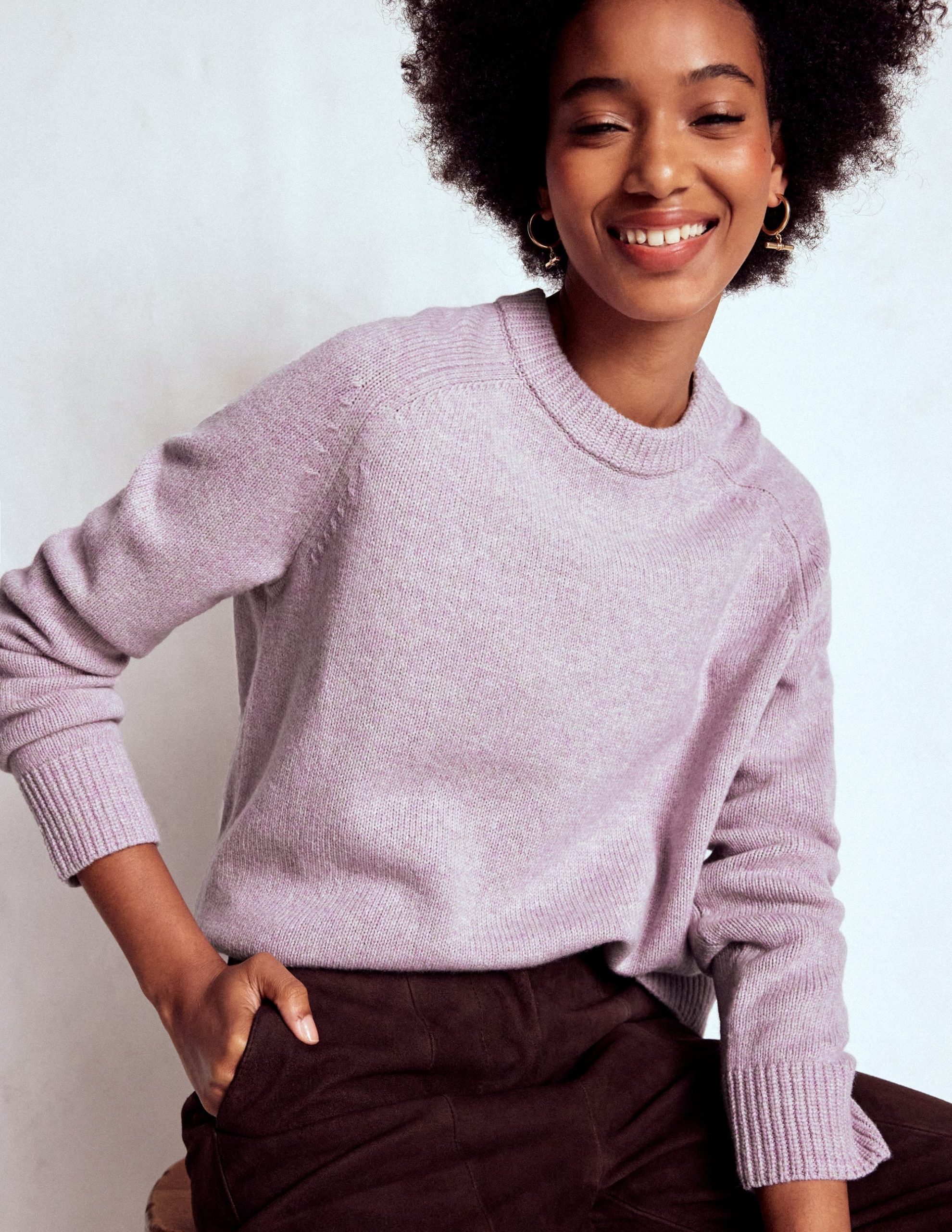Marion Merino Sweater-Chalky Violet - Image 5