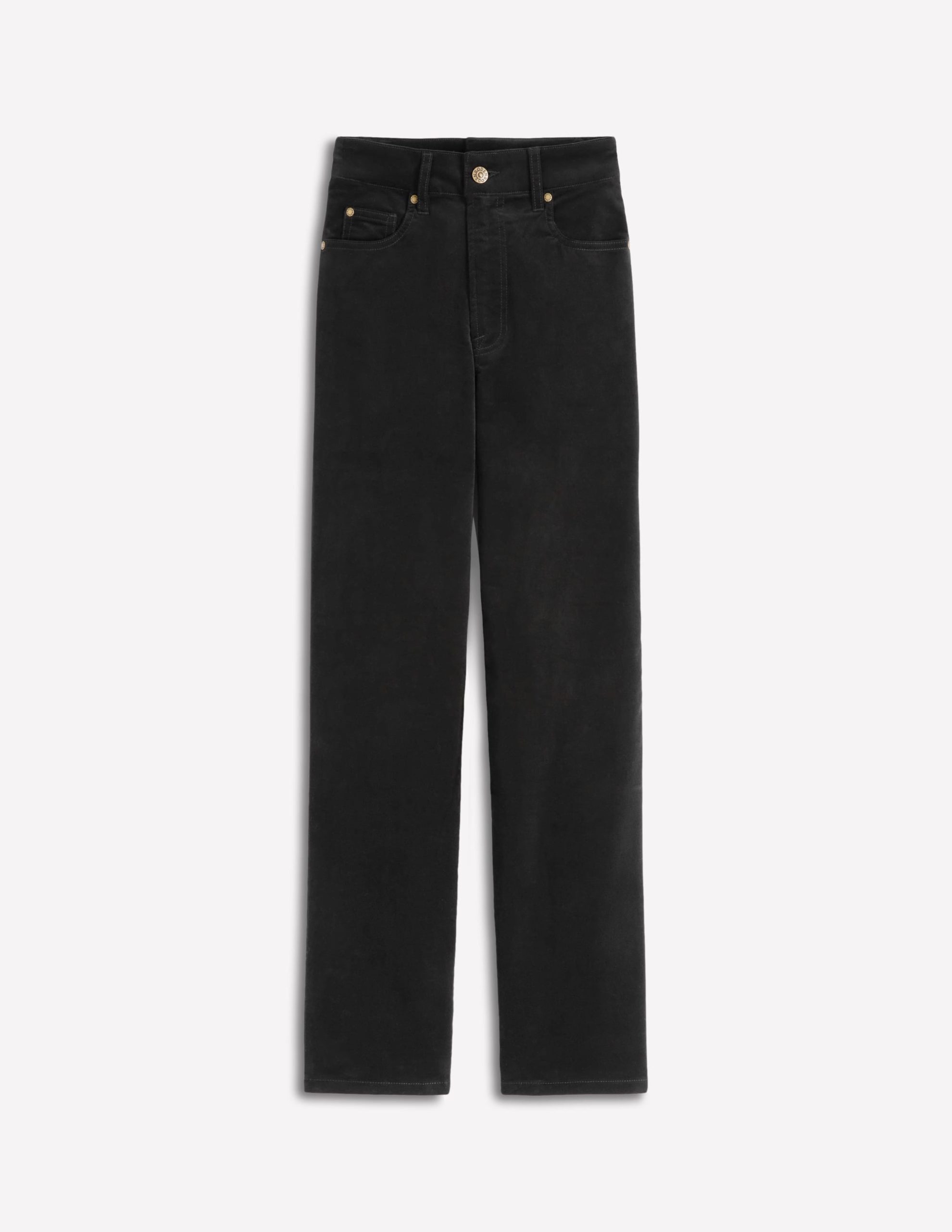 Velveteen Straight Jeans-Black - Image 6