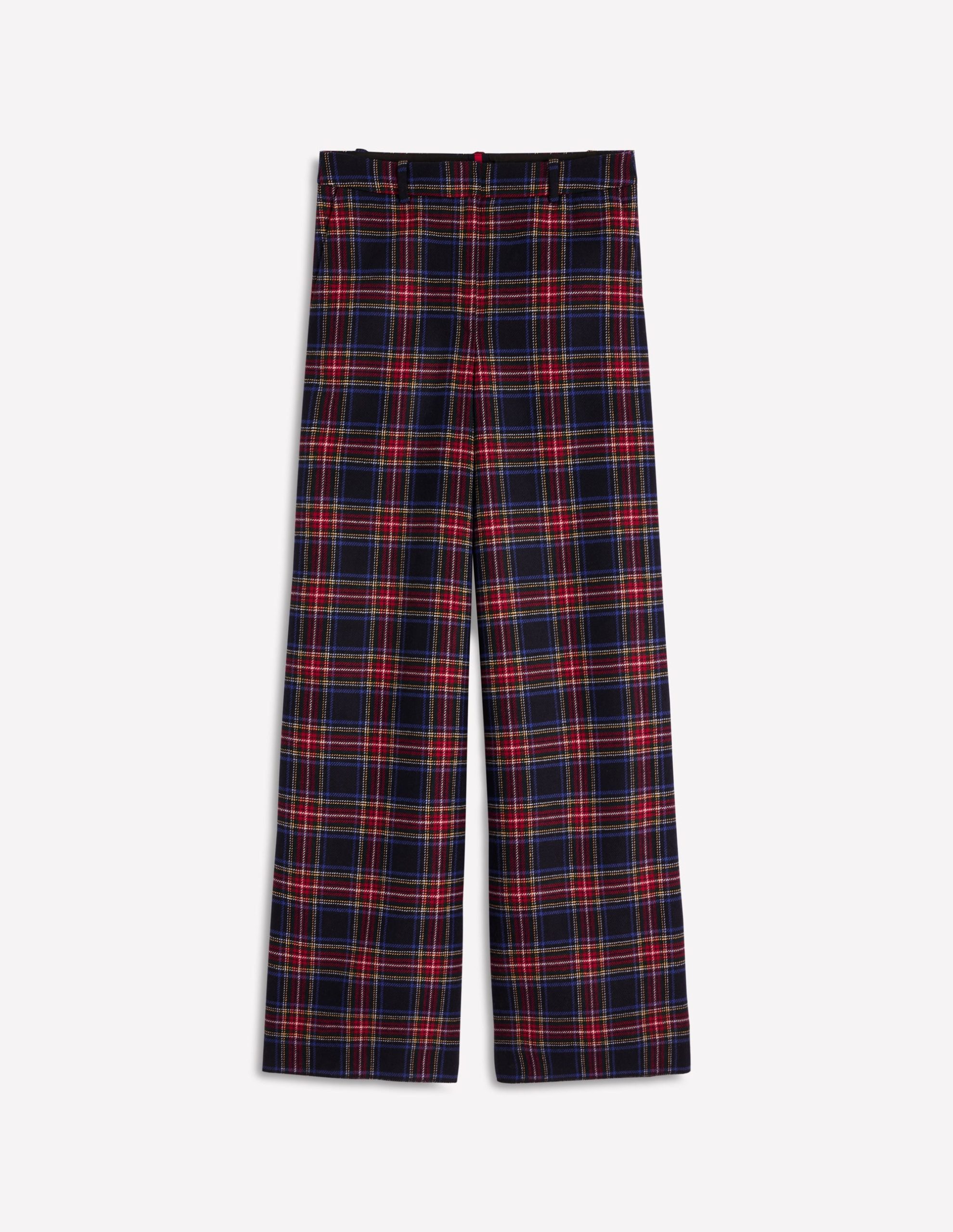 Belgravia Wool Pants-Navy. Green and Red Check - Image 6