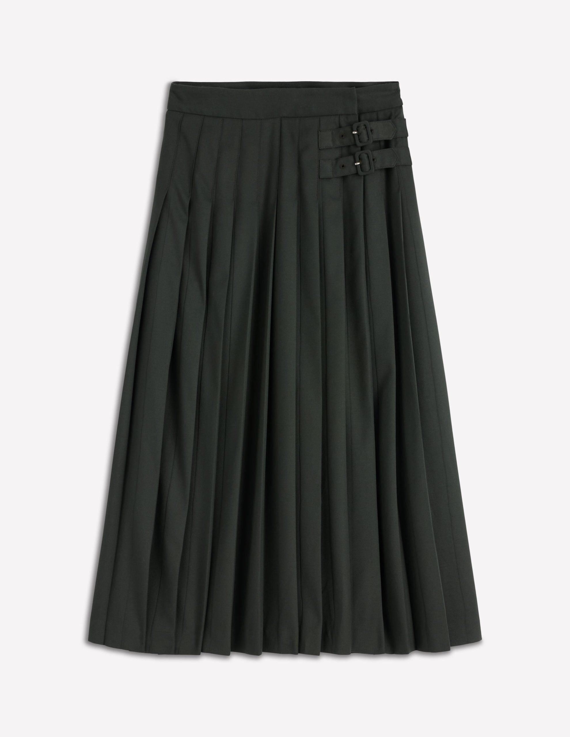 Josephine Kilt Midi Skirt-Hunter Green - Image 6