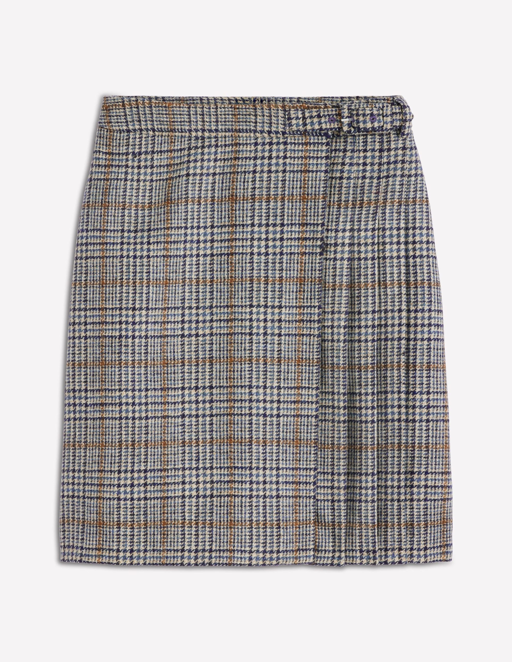 Helen Wool Kilt Skirt-Blue and Grey Prince of Wales - Image 7