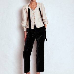 Canonbury Velvet Pants-Black