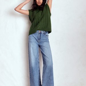 High Waist Wide Leg  Jeans-Mid Vintage