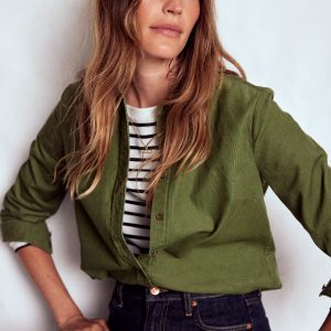 Sienna Cord Shirt-Fern