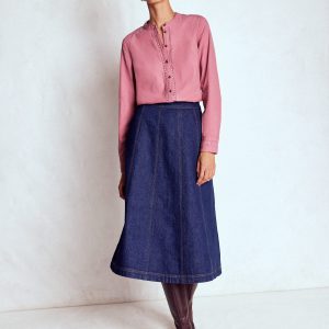 Victoria Cord Shirt-Blushing Rose