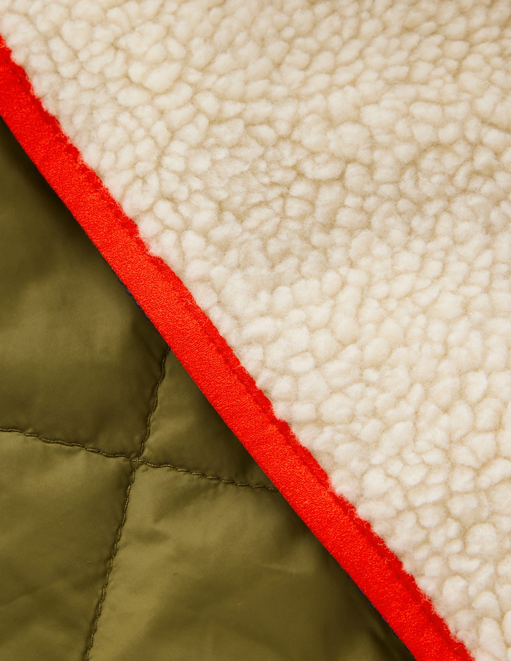 4-In-1 Hooded Parka-Navy. Green. Natural Borg - Image 10